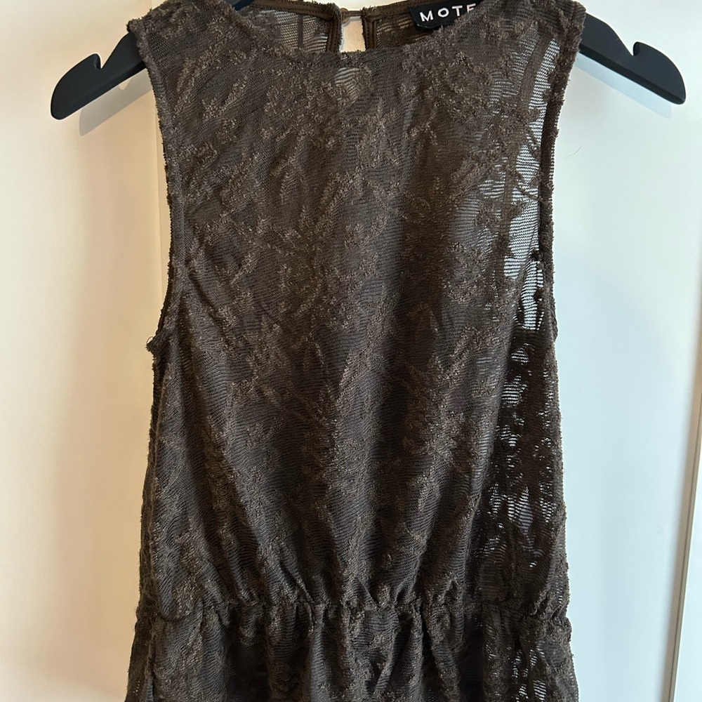 Motel Rocks Chocolate Lace Top